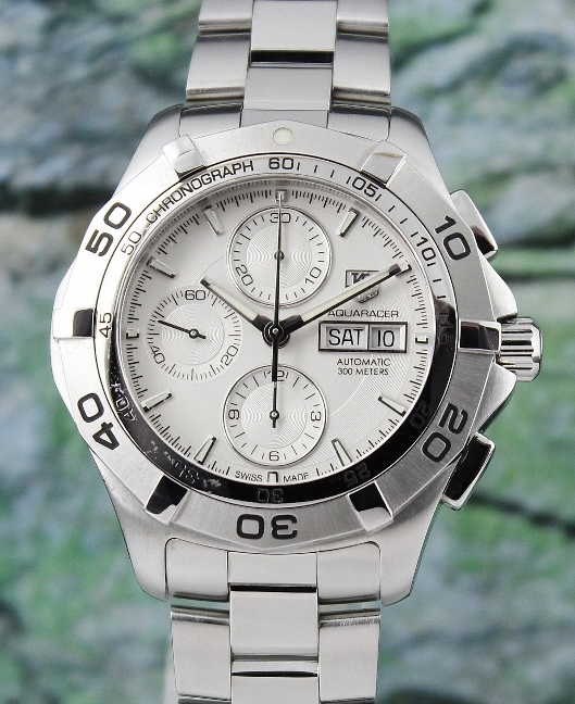 A TAG HEUER MEN SIZE DAY-DATE CHRONOGRAPH / CAF2011